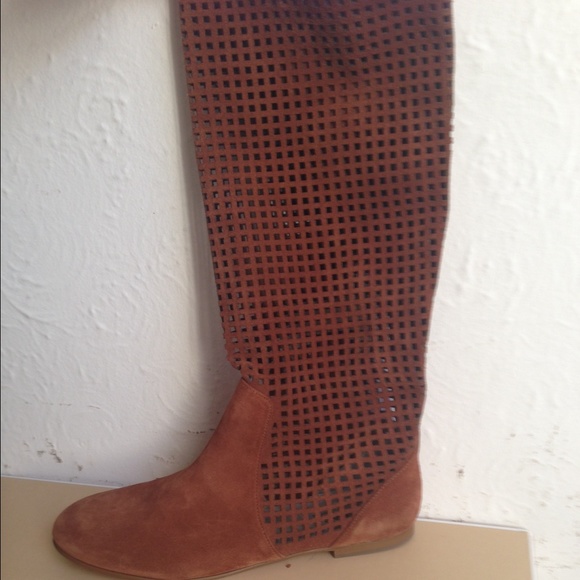 Michael Kors Suede Brown Graham Boots - Picture 2 of 4